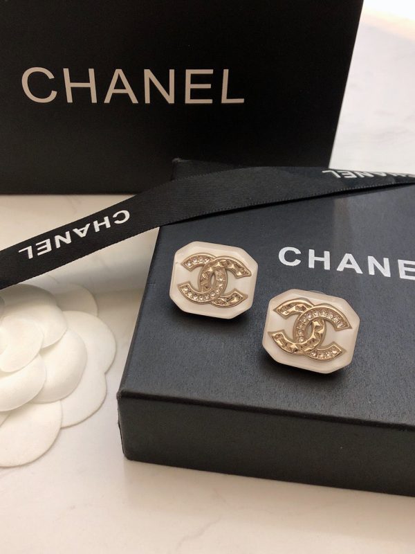 18K CC Resin Earrings - 图片 7