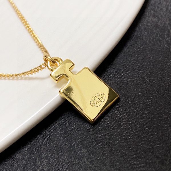 18K CC Perfume Bottle Necklace - 图片 7