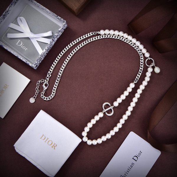 18K CD Triomphe Gourmette Pearls Necklace - 图片 2