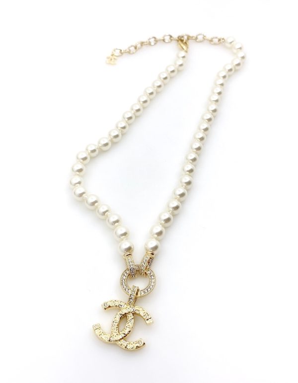18K CC Pearls Choker Necklace - 图片 7