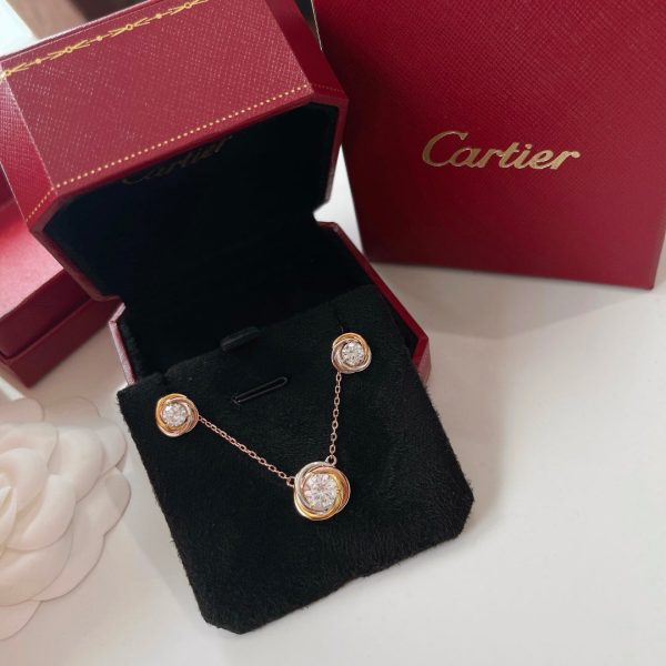18K Trinity Diamond Necklace - 图片 5