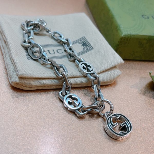 Double G Interlocking G Pendant Bracelet - Image 2