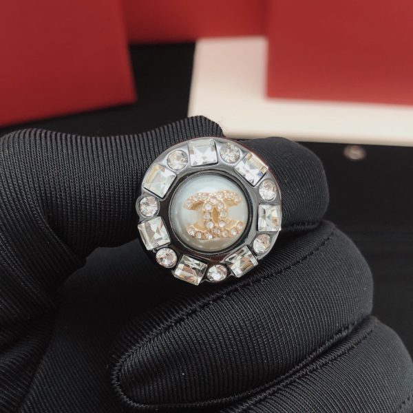 18K CC Crystals Black Earrings - 图片 4