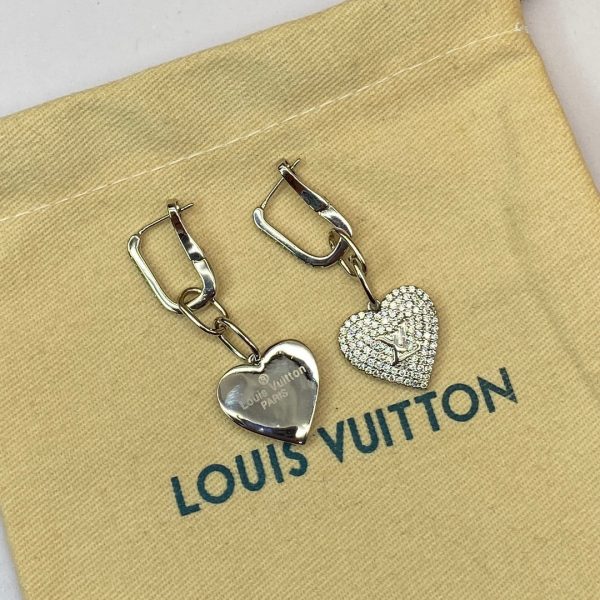 18k Louis Diamond Heart Earrings - 图片 6