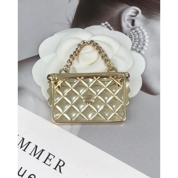 18K CC White Bag Brooch - 图片 7