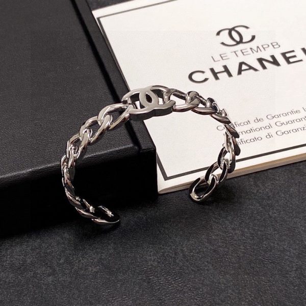 18K CC Open Cuff Bracelet - Image 7