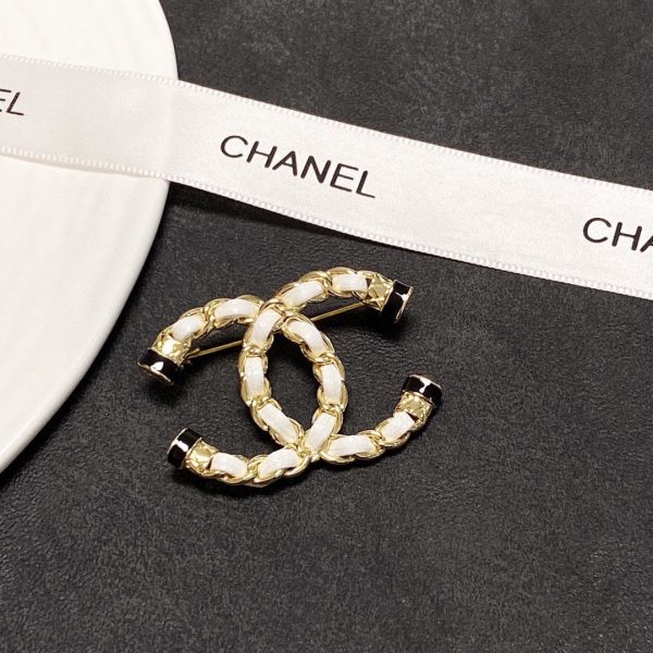 18K CC Pearl Brooch - 图片 8