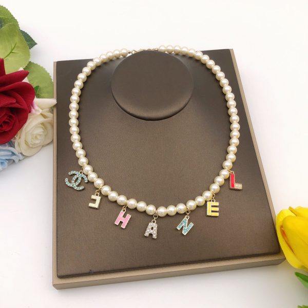 18K CC Script Pearls Necklace - 图片 8