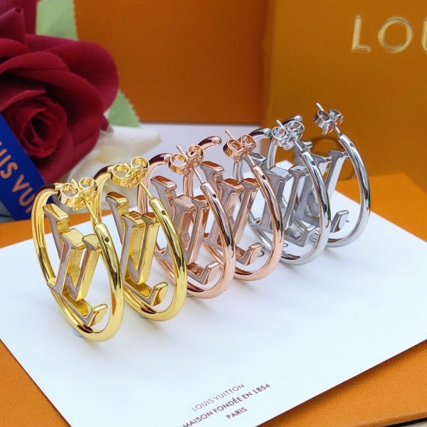 18K Louis Louise Hoop Pearls Earrings - 图片 7