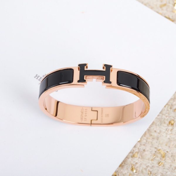 18K Clic H Black Bracelet - 图片 5