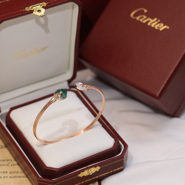 18K Malachite Pearl & Diamond Open Bracelet - 图片 8