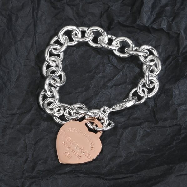 18K T Heart Tag Bracelet - 图片 6
