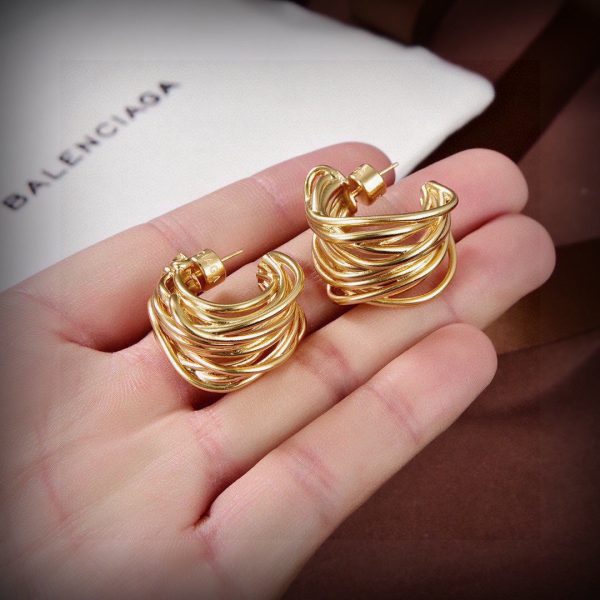 18K BB Gold Earrings - Image 6
