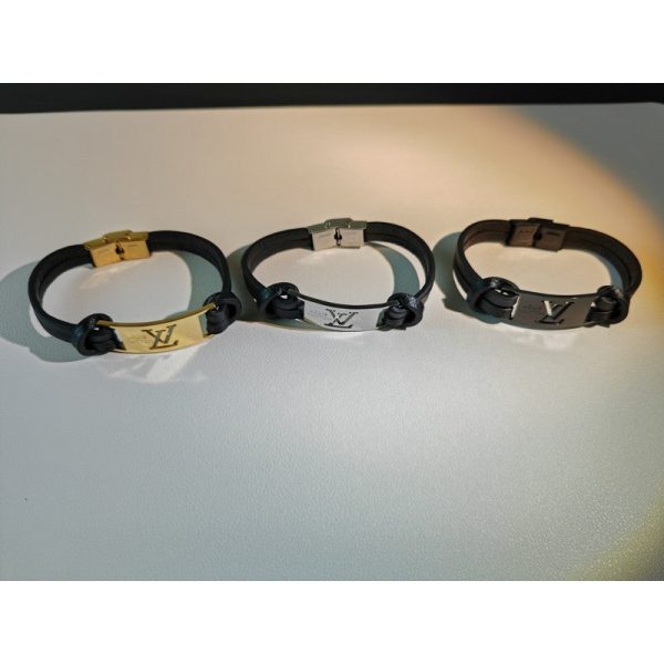 18K Louis Leather Bracelet - 图片 7