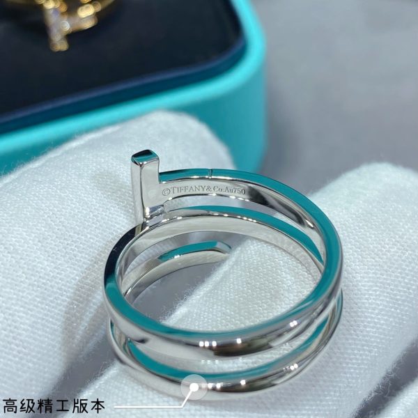 18K T Diamond Square Ring - 图片 5
