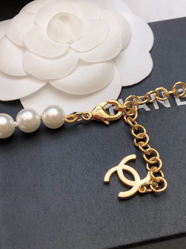 18K CC Pearl Chain Necklace - 图片 7