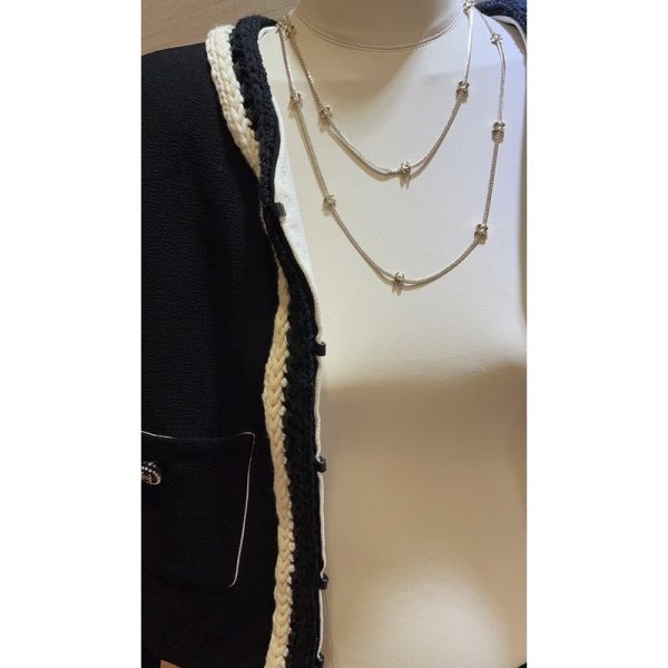 18K CC 24B Flowers Long Necklace - 图片 3