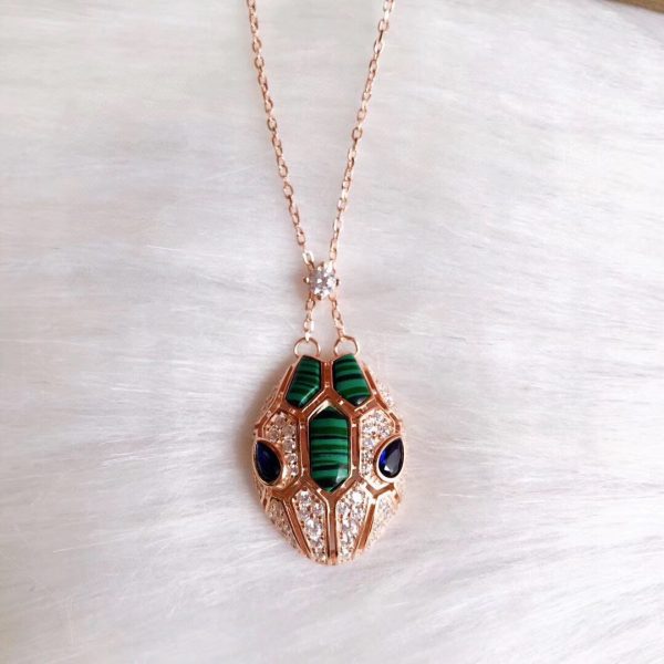 18K BV Serpenti Malachite Necklace - 图片 7