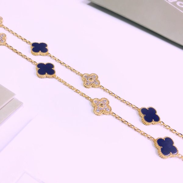 18K Vintage Alhambra 20 Motifs Long Necklace - Image 8