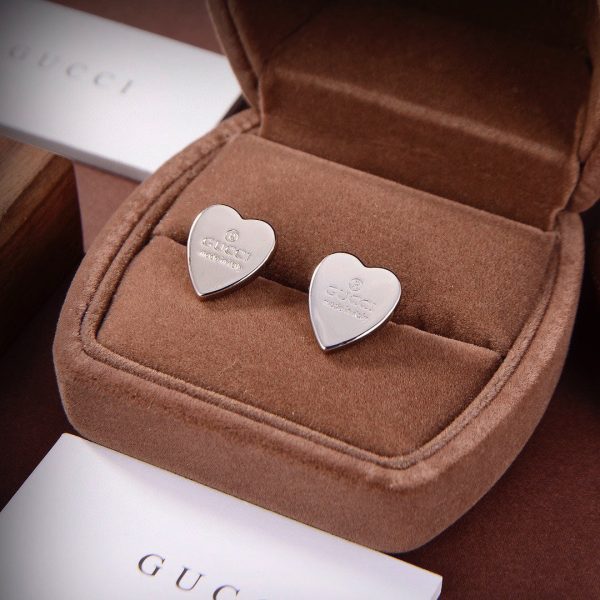 18k Double G Heart Earrings - 图片 3