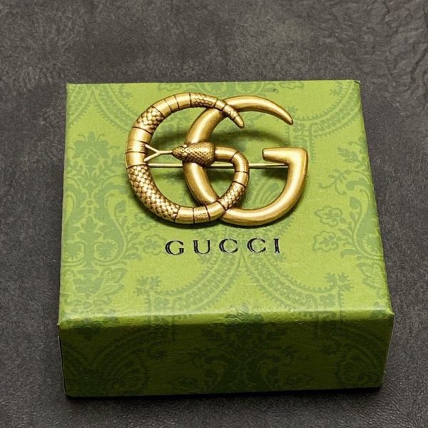 18K Double G Snake Brooch - Image 9