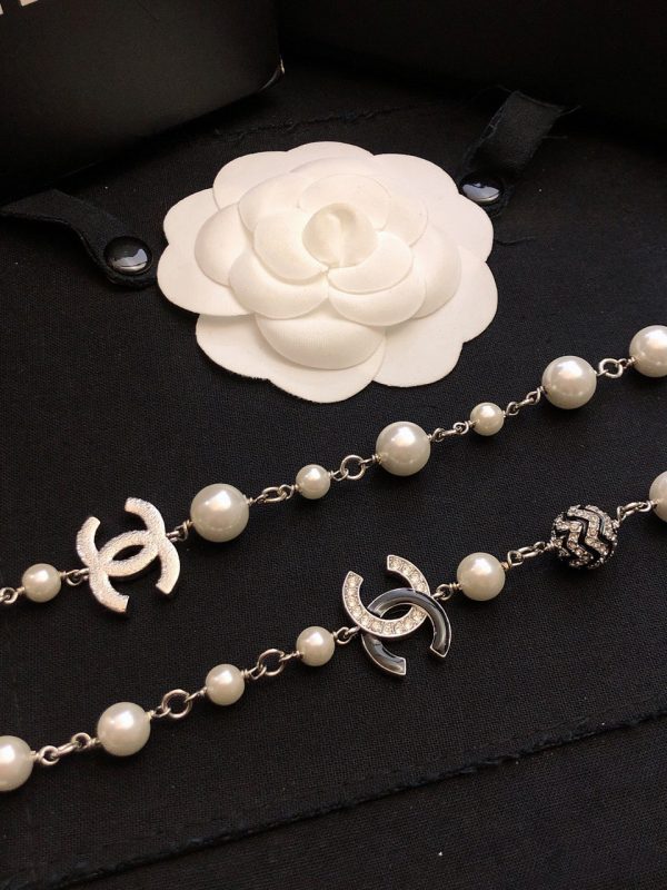 18K CC Star Pearls Long Necklace - 图片 8