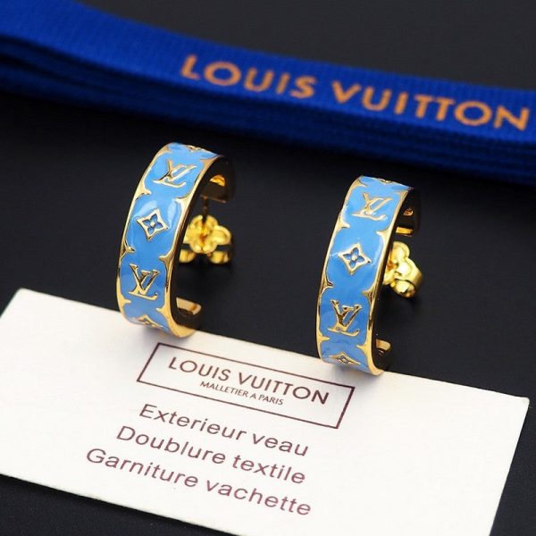 18K Louis Nanogram Enamel Earrings - 图片 2