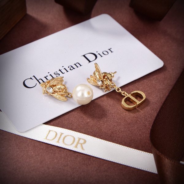 18K CD Queen Bee Earrings - 图片 8