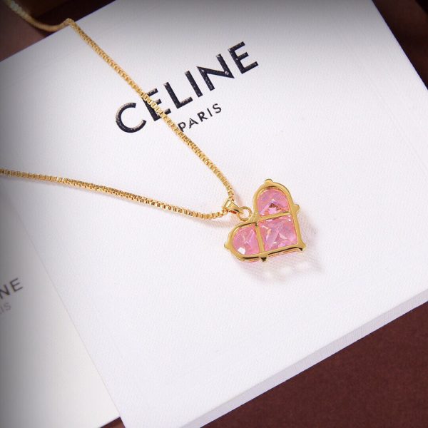 18K Triomphe Pink Heart Crystal Necklace - 图片 7