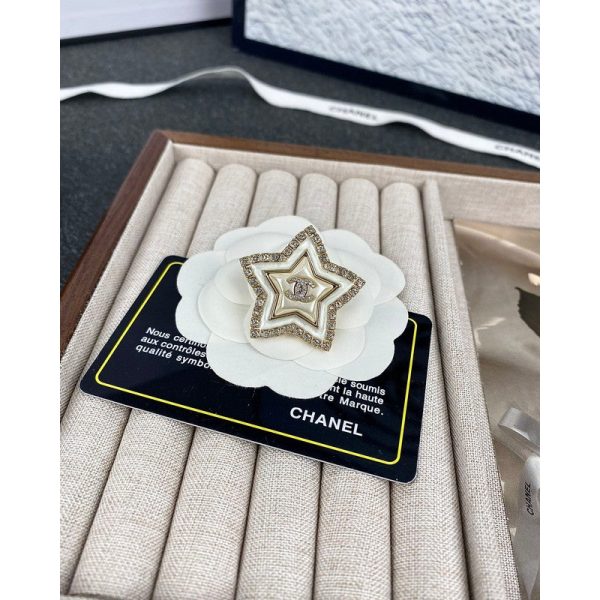 18K CC Star Pearl Brooch - 图片 7