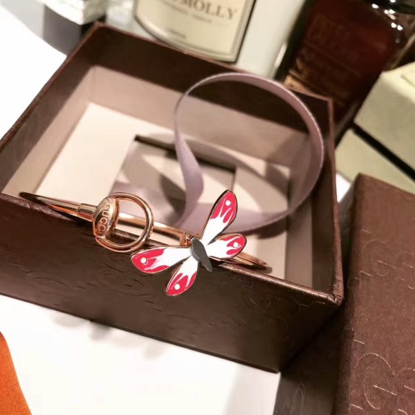 18K Double G Flora Bangle Bracelet - Image 4