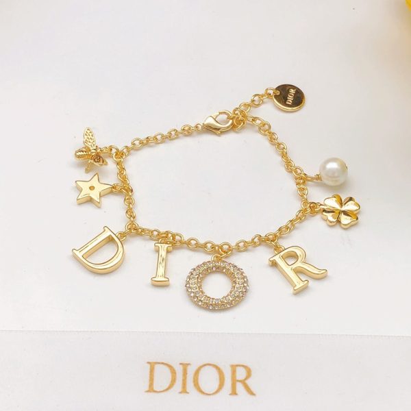18K CD Script Diamond Bracelet - 图片 2