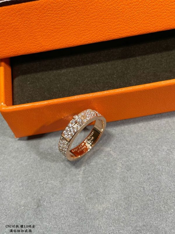 18K Collier De Chien Diamonds H Ring - 图片 4