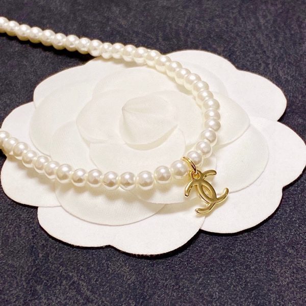 18K CC Pearls Choker Necklace - 图片 8