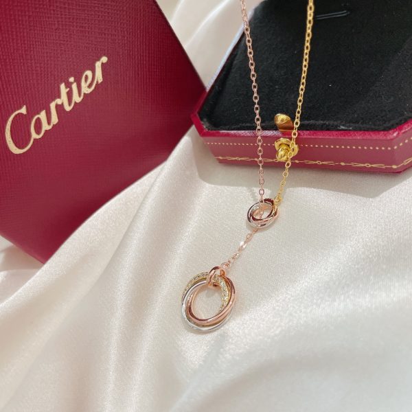 18K Trinity Diamonds Necklace - 图片 11