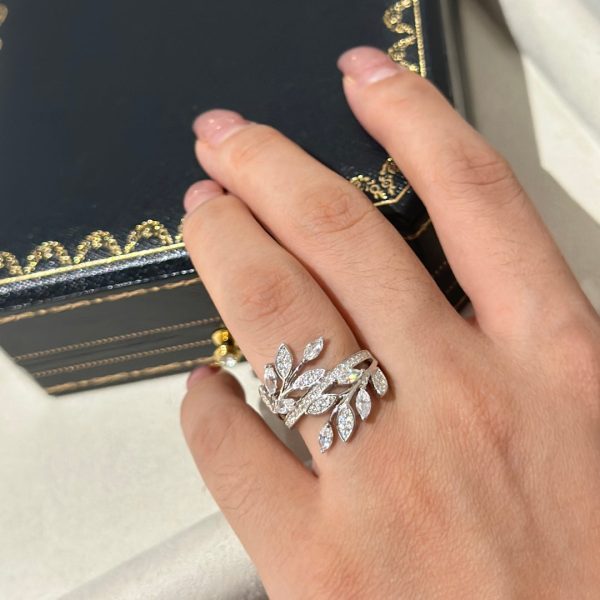 18K T Victoria Diamond Vine Bypass Ring - 图片 7