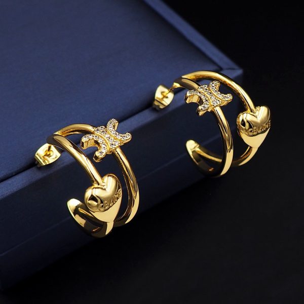 18K Triomphe Heart Earrings - Image 7