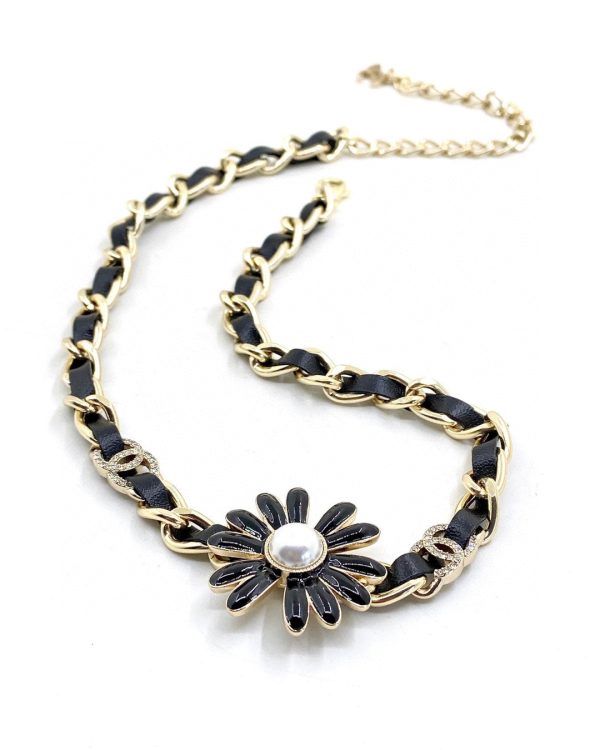 18K CC Black Daisy Necklace - 图片 7