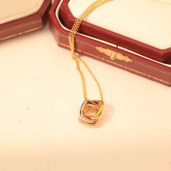 18K Trinity Cushion Necklace - 图片 8