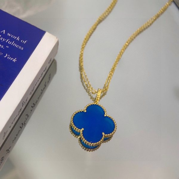 18K Magic Alhambra Agate Clover Necklace - 图片 9