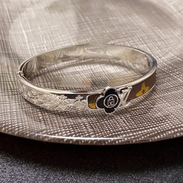 18K Louis Leather Lock Bracelet - 图片 5