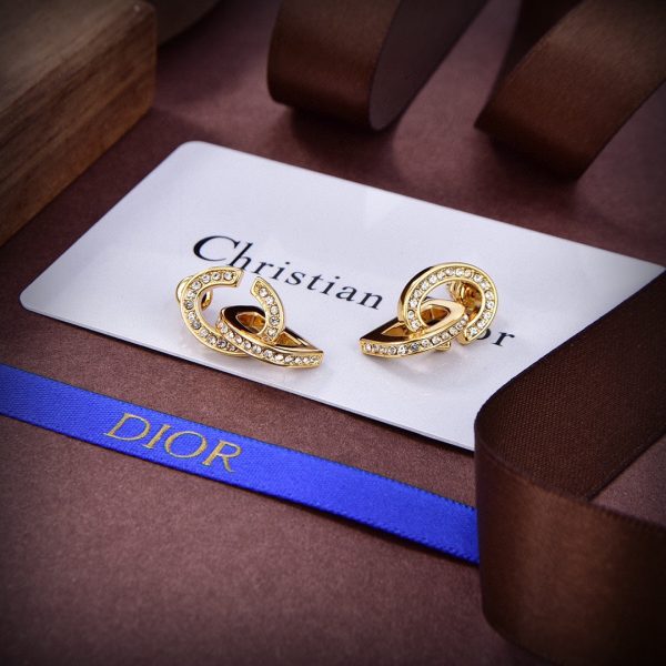 18K CD Lock Earrings - 图片 7
