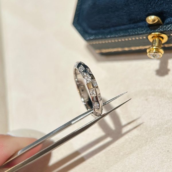 18K Louis Damier Diamonds Ring - 图片 7