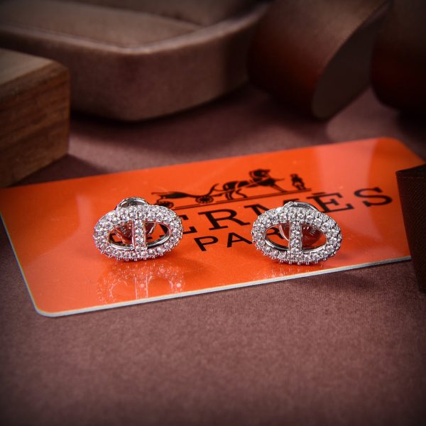 18K Farandole Diamond H Earrings - 图片 6
