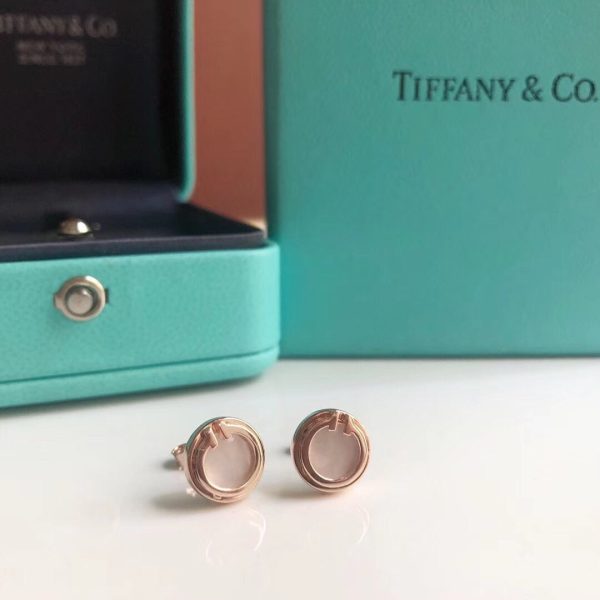 18K T Mother-of-pearl Circle Earrings - 图片 6