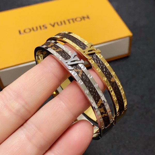 18K Louis Leather Vintage Bracelet - 图片 7