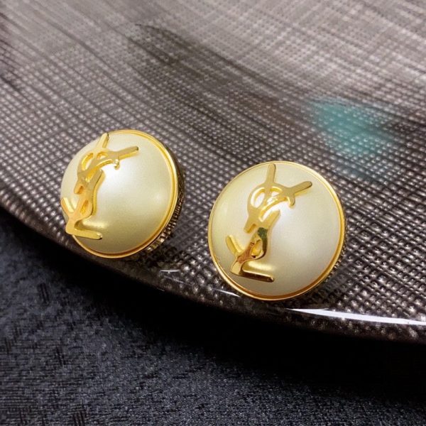 18K Saint White & Red Earrings - 图片 6