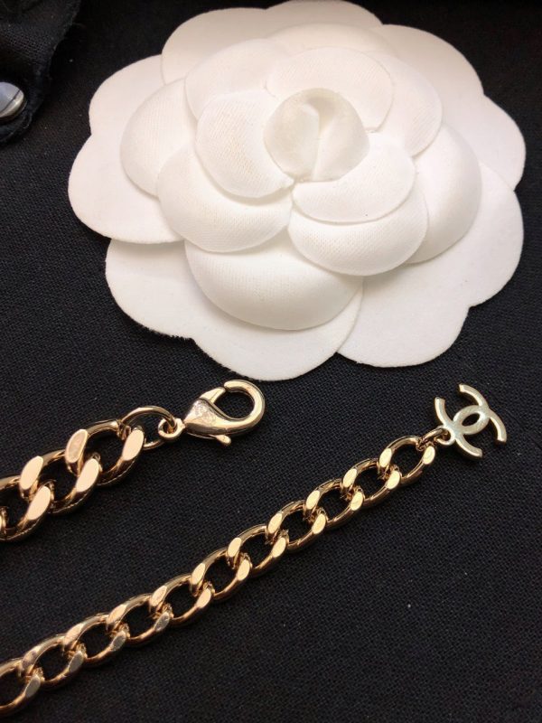 18K CC Pink Logo Chain Necklace - 图片 7