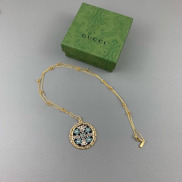 18K Double G Iconic Floral Pendant Necklace - 图片 7