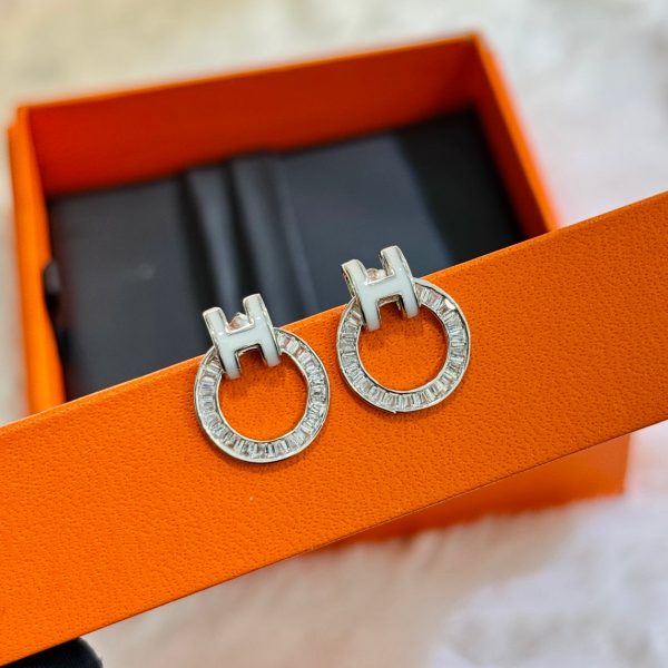 18K Clic H Diamond Earrings - 图片 7